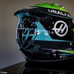 Mick Schumacher updates his F1 crash helmet that pays tribute to his multiple world champion father Michael with inclusion of Chinese dragon and seven stars that the former Ferrari star carried during his career