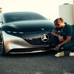 ace Lewis Hamilton shows off £80k EQS electric Mercedes which goes 0-60mph in 4.5 secs and has holographic lights