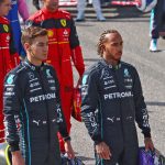 Lewis Hamilton eyes up a skydive for Mercedes team-mate George Russell after taking fellow Brit surfing