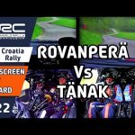 WRC Rally Onboard Split Screen : Kalle Rovanperä Vs Ott Tänak  : WRC Croatia Rally 2022