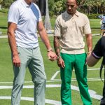 Lewis Hamilton heads out on golf course with NFL legend Tom Brady as F1 star relaxes ahead of Miami Grand Prix