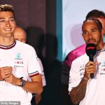 'I think we have seen the final changing of the guard': George Russell is 'riding the wave' after replacing Lewis Hamilton as Mercedes' No 1 driver, says Jacques Villeneuve... as he claims the F1 world champion has been 'trying not to drown' this season
