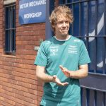 star Sebastian Vettel makes surprise prison visit with Dominic Raab to open up workshop for young offenders