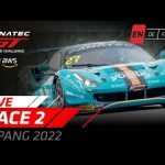 LIVE | Race 2 | Sepang | Fanatec GT World Challenge Asia Powered by AWS 2022