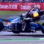 Driver survives life-threatening horror crash at Silverstone as one car lands on TOP of another in F2 British Grand Prix