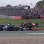 'That is a life saved': Halo protects F2 driver Roy Nissany after Dennis Hauger is launched into the air over sausage kerb before landing ON TOP of him in horror crash at Silverstone