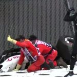 Watch heroic moment George Russell comes to aid of Zhou Guanyu after ditching Mercedes following horror British GP crash