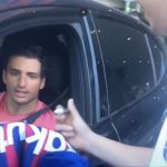 SAIn-ING THAT Watch Formula 1 star and huge Real Madrid fan Carlos Sainz fume after fan asks him to sign Barcelona shirt