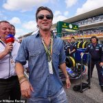 Hollywood star Brad Pitt SNUBS Formula 1's Martin Brundle during the pundit's infamous grid walk at US Grand Prix as fans slam the actor for 'not knowing the voice of the sport'