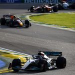 George Russell makes pole in F1 Sao Paulo Grand Prix as Lewis Hamilton is investigated by stewards