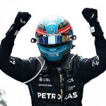 George Russell WINS for the first time in Sao Paulo with fellow Brit and Mercedes team-mate Lewis Hamilton second... as Max Verstappen finishes down in sixth after he was penalised for colliding with veteran rival as he tried to overtake him