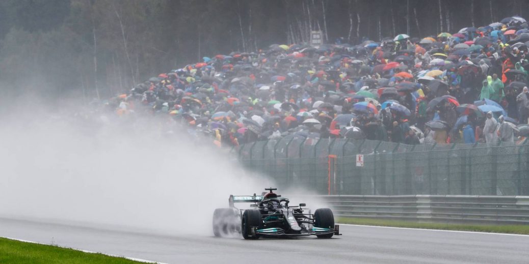 Hamilton during the 2021 Belgian Grand Prix