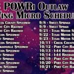 Full-Send on Full-Time Non-Wing POWRi Outlaw Micro League 2023 Season Schedule